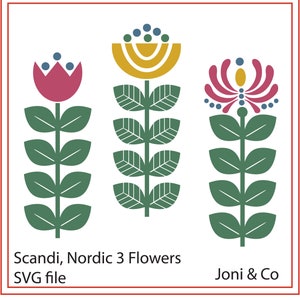 Scandinavo, fiori nordici moderni, SVG, nuovo, blocchi di vetro, Natale, artigianato, stampabile, metà secolo, minimal, boho, foglie, arredamento