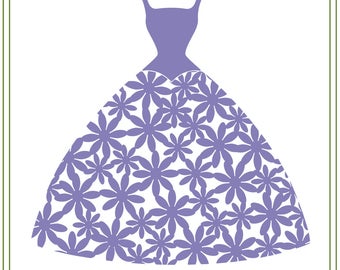 Wedding svg, Flower Gown SVG, Wedding illustration download, DIY weddings, printable, vinyl cutting, iron on transfer, signs