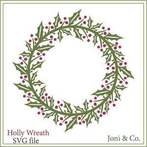 Christmas wreath svg, NEW holly wreath svg, Primitive Christmas svg, printable, Rustic Christmas, Christmas sign svg, glass block svg,