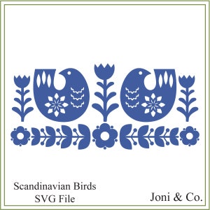 File SVG Uccelli Scandinavi, Natale Scandinavo, Natale Svedese, taglio vinile, biglietti, trasferimento a caldo, Svezia, artigianato, SVG, Nordico