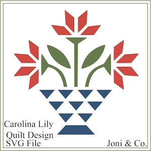 Quilt SVG, Carolina Lily Quilt svg, quilting svg, barn quilt, svg, printable, glass block svg, cards, sign svg, quilts, quilt, barn