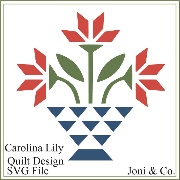 Quilt SVG, Carolina Lily Quilt svg, quilting svg, barn quilt, svg, printable, glass block svg, cards, sign svg, quilts, quilt, barn