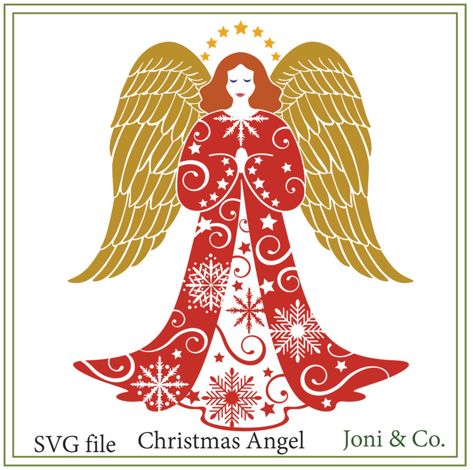 Christmas Angel svg Angel printable svg printable Christmas | Etsy