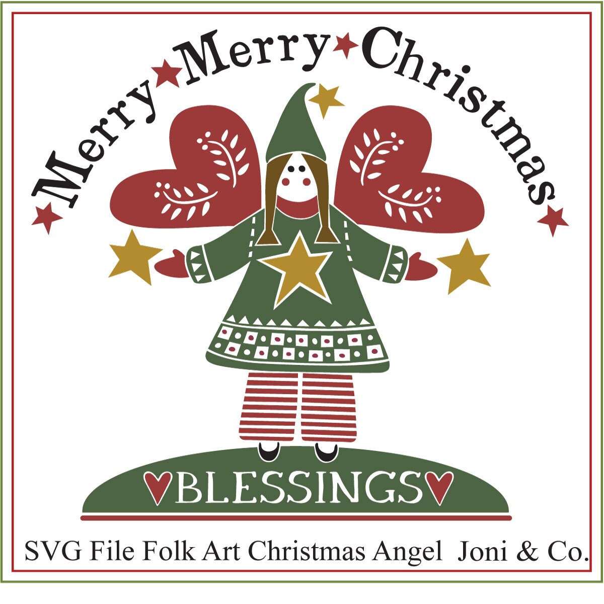 Christmas Angel svg, Folk art angel, Christmas svg, Rustic, Country, Farm Christmas, Christmas Sign, sign svg, printable, Christmas cards