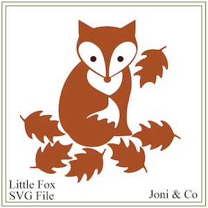 Fox SVG, Little fox illustration SVG, greeting cards, party invitations svg, iron on transfer svg, vinyl mailbox svg, Autumn svg