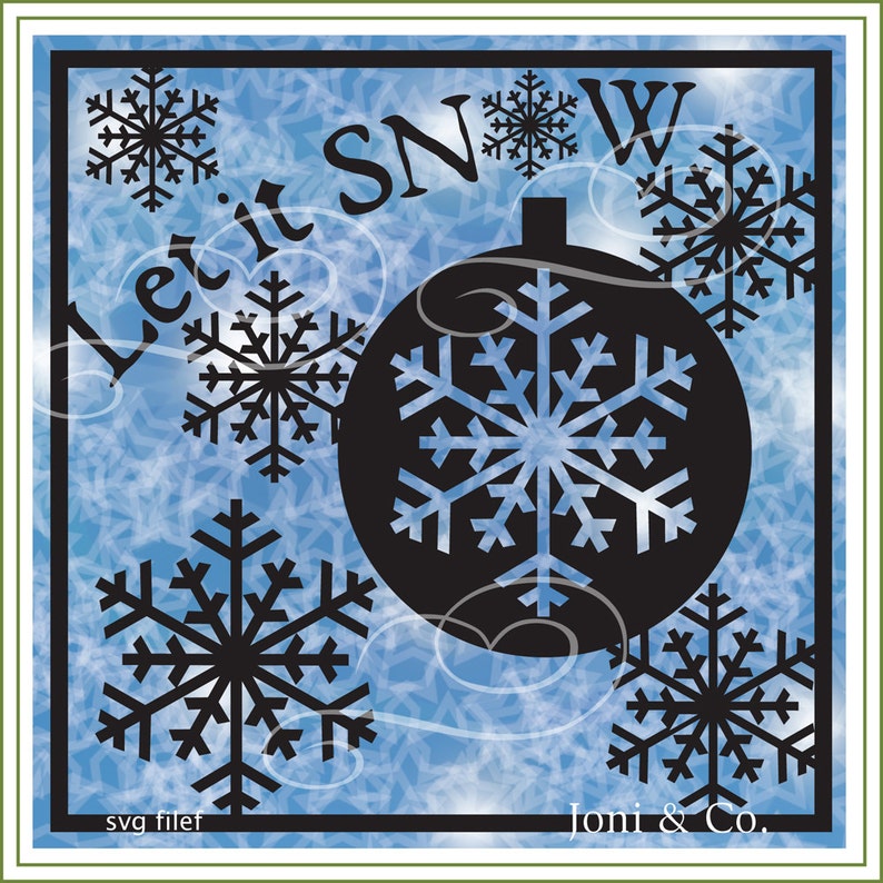 Download Christmas Glass Block SVG Let it Snow svg. Glass Block SVG ...