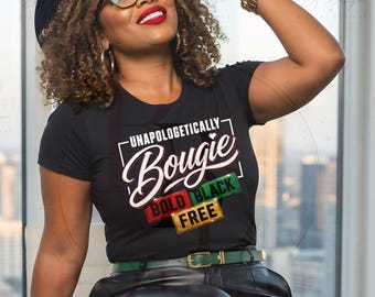 PNG de estilo ostentoso sin complejos / PNG negro audaz gratis / Diseño de sublimación del orgullo negro / Diseño de camiseta de empoderamiento femenino / Descarga digital