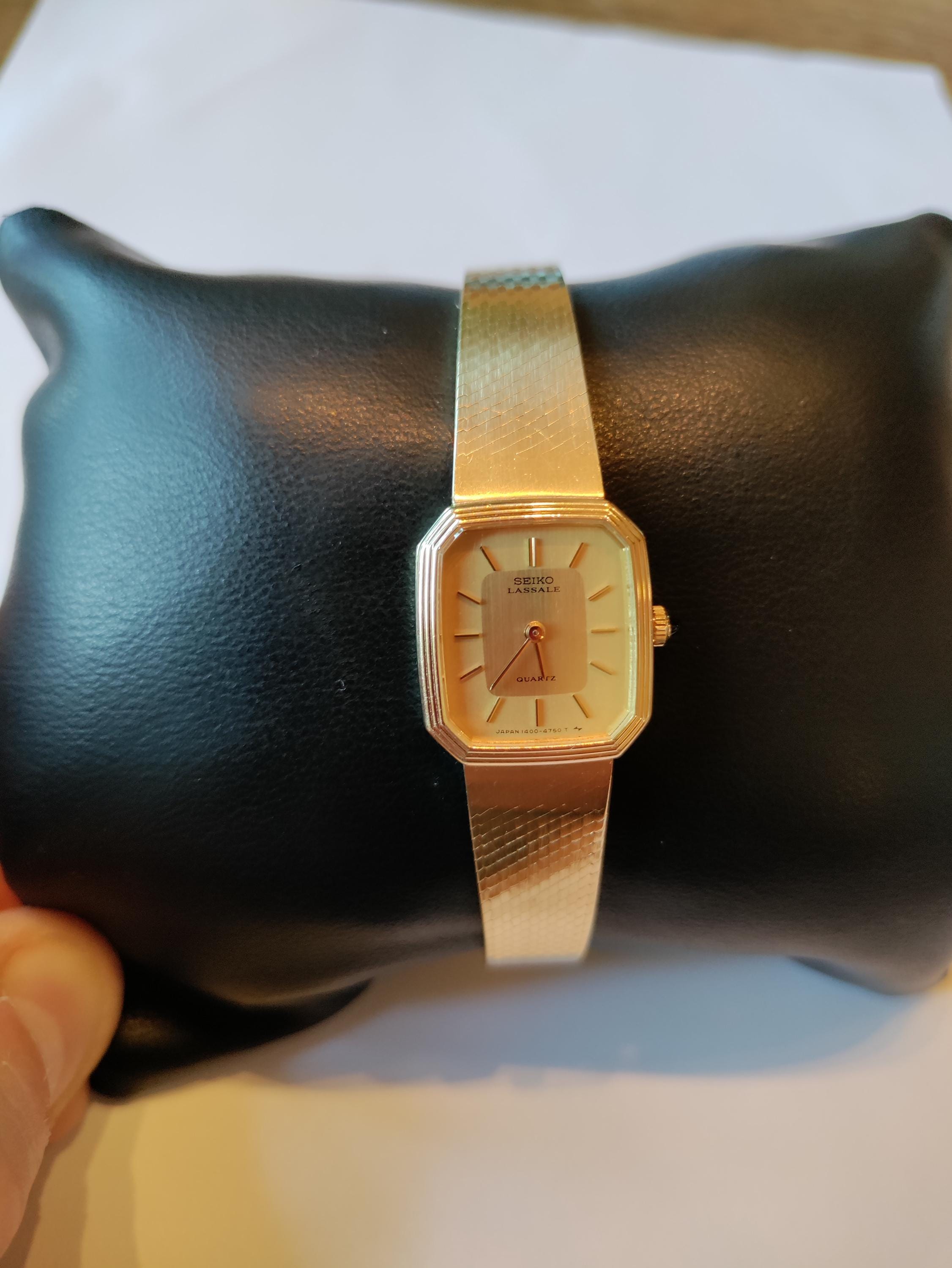 【SEIKO】希少 LASSALE クォーツ 114 セイコー LASSALE ラサール レディース 腕時計 グリーン