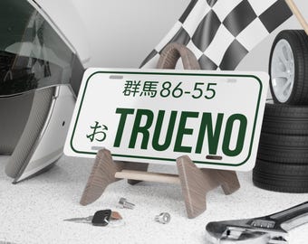 Aluminiowa tabliczka znamionowa z inicjałem D Trueno AE86 – dekoracja garażu JDM Drift