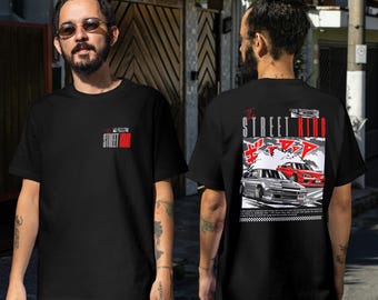 Street King Drift T-Shirt | JDM Drift Car Tee | Front & Back Print Racing Shirt