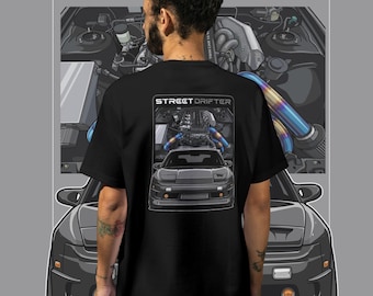 180sx Street Drifter T-Shirt • JDM Drift Car Tee • Japanese Racing Shirt (Front & Back Print)