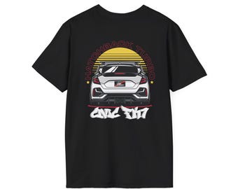 FK7 Hatchback Turbo T-Shirt | JDM Civic Sport Tee | Modern  Car Guy Gift