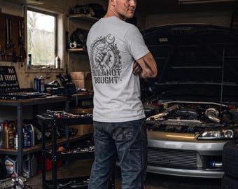 Built Not Bought Mechanic T-Shirt, JDM Automotive Streetwear Tee