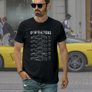 Corvette Generations T-Shirt • C2–C7 Corvette Tee • American Muscle Car Shirt • Chevy History