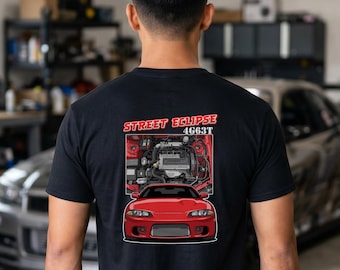 Eclipse 4G63 Turbo Engine T-Shirt, DSM JDM Tuner Car Apparel