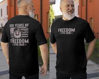 250th Anniversary T-Shirt • Patriotic Eagle & Flag Graphic