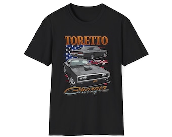 Supercharged Charger T-Shirt, Classic Muscle Car V8 Tee, American Mopar Style