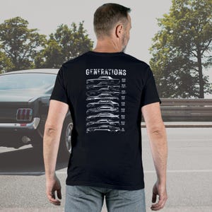 Mustang Generations T-Shirt | Classic Mustang 1964–2015 Shirt | Muscle Car Tee