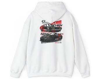 GT-R Skyline Then & Now Hoodie | JDM Skyline R35 Streetwear | Tuner Car Culture Sweatshirt