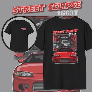 Koszulka z silnikiem turbo Eclipse 4G63, odzież samochodowa DSM JDM Tuner