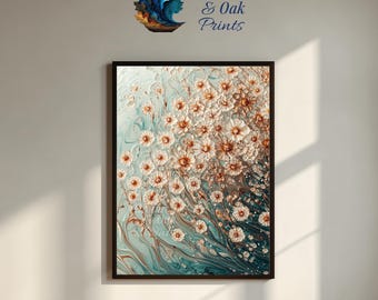 Wild Daisies Meadow Painting: Cottagecore Floral Wall Art (Digital Download)