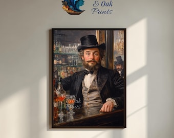 Vintage Gentleman Portrait Print – 19th Century Dapper Wall Art (Digital Download)