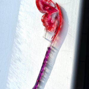 Resin Hairpin For Women, Pink Resin Hairpin, Unique Hairpin,Gift For Her, Aesthetic Hair Accessory, Dainty Hair Pin, Hairpin For Long Hair