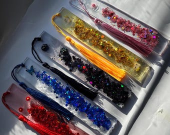 Handgemaakte hars glitter bladwijzer, gepersonaliseerd cadeau voor kinderen, cadeaus voor lezers, leuke bladwijzer voor lezers, cadeau voor studenten, cadeau voor boekenliefhebber