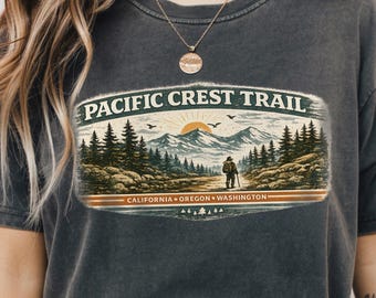 Pacific Crest Trail-shirt, PCT-wandelshirt, cadeau lange afstand wandelaar, shirt backpacken, T-shirt trailwandelaar, avontuurlijke kleding