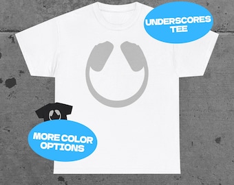 Underscores U Headphone Tee | Unisex TShirt, Y2K, Club Rave Tee, Underscores, Ninajirachi, Ecco2k, Umru, Music Merch, Underscores Merch