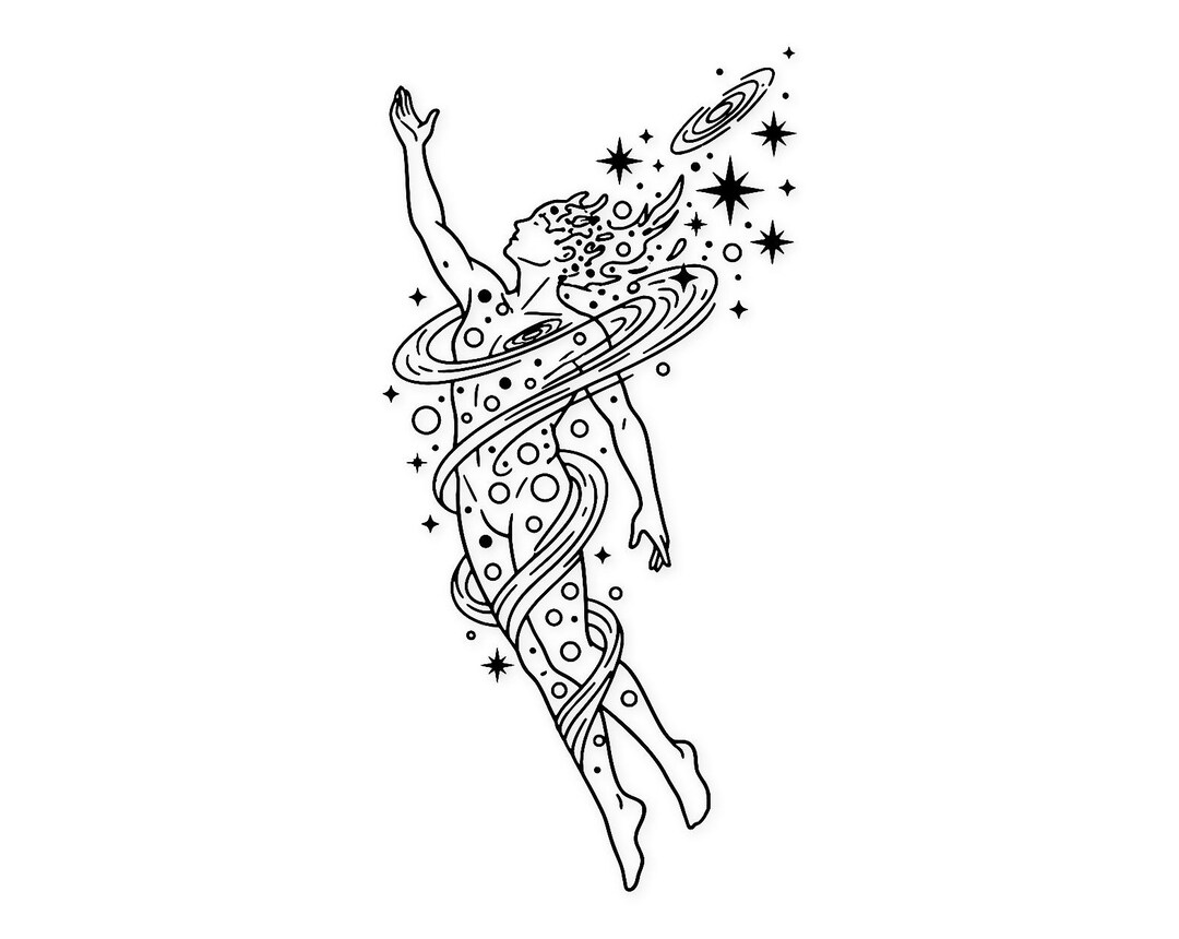Astral Projection Vector Astral Projection Svg Png: Bold Clean Outline Design for Cricut - Etsy ...