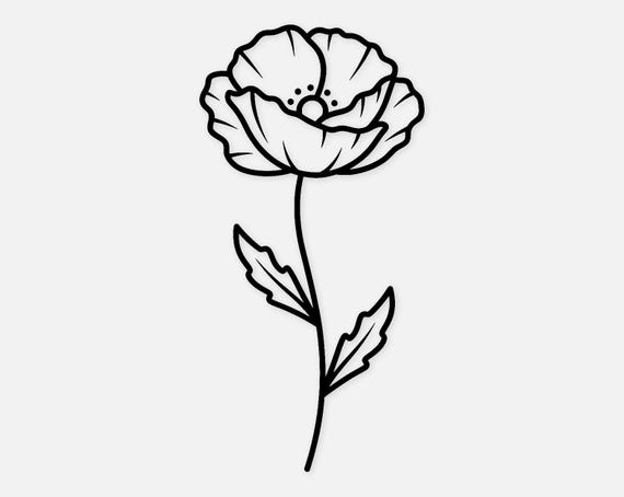 Poppy Outline Clipart Best Poppy Outline ClipArt Best