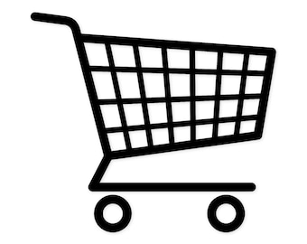 Silhouette del carrello della spesa Svg Png: design digitale pronto per il taglio per Cricut Silhouette