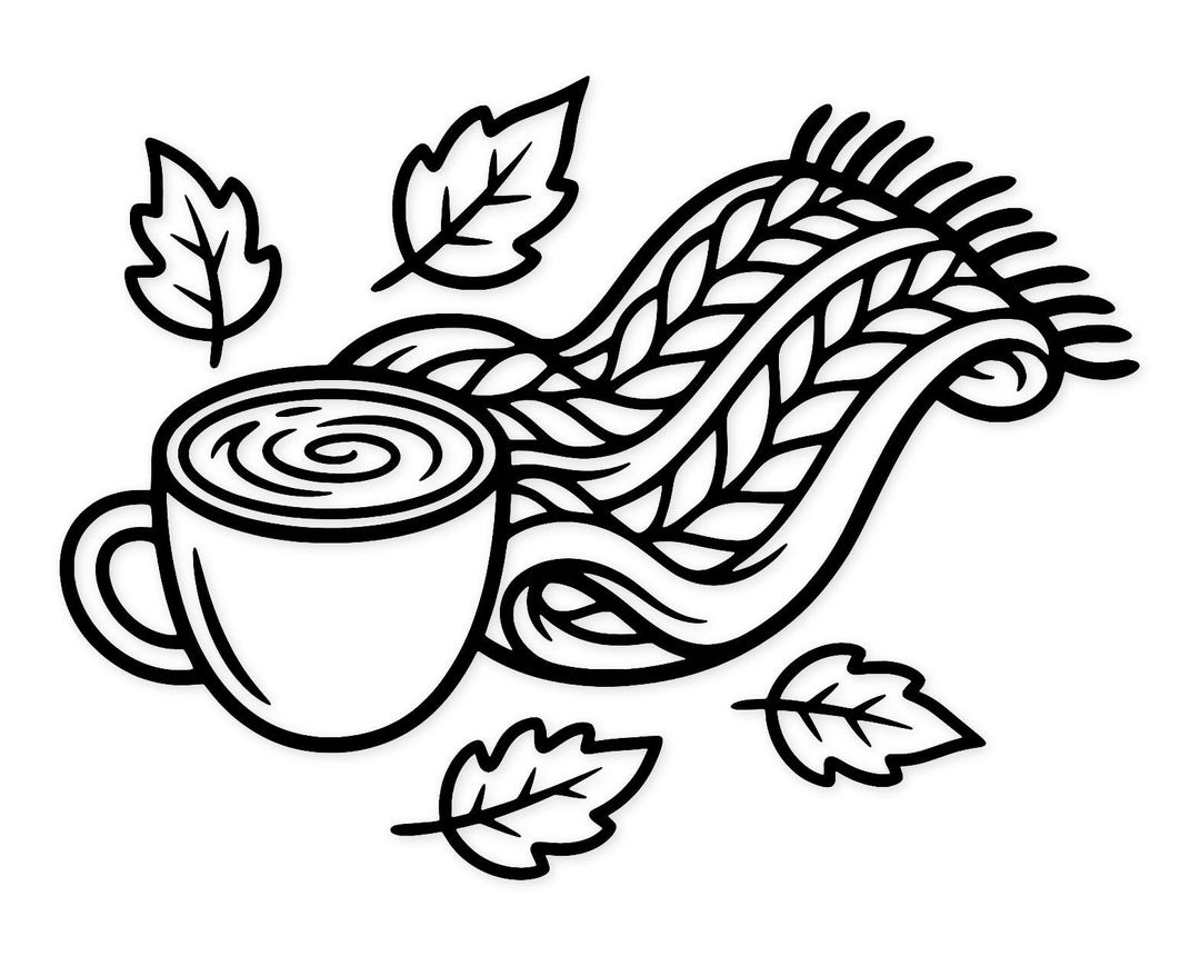 Pumpkin Spice Latte Svg Png: Minimalist Cozy Design for Fall Projects ...