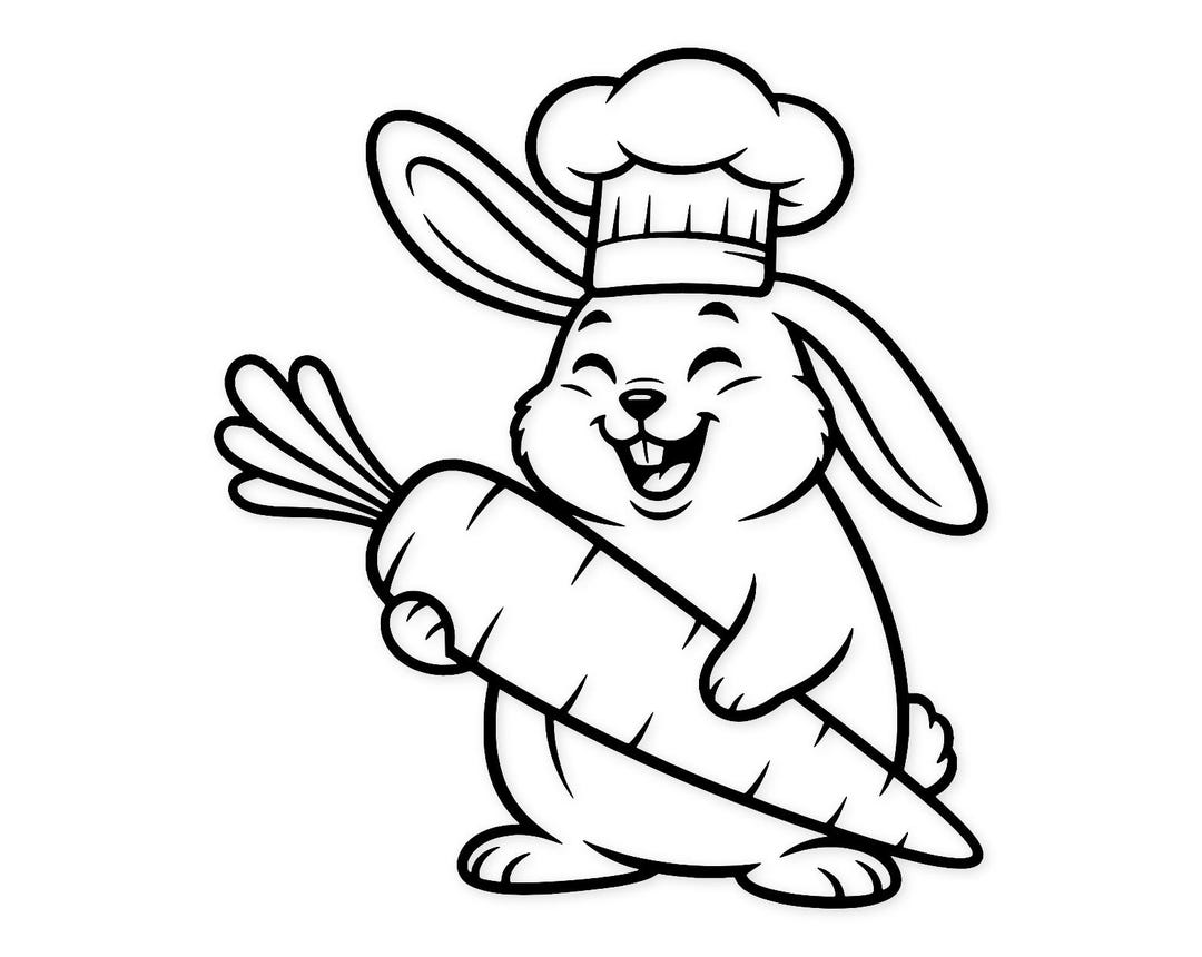 Bunny Chef Svg Png: Cut Ready Digital Design for Cricut Silhouette ...