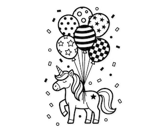 Unicorn Balloon Svg Png: Cute Design For Parties