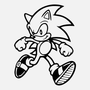 Sonic Silhouette Svg Png: Clean Cut File For Crafts