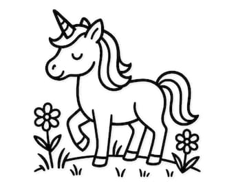Unicorn Svg Png: Bold Line Art For Crafts