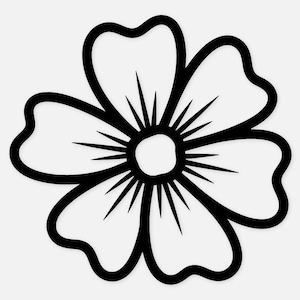 Outline Flower Svg Png: Minimalist Design for Cricut Cutting - Etsy UK