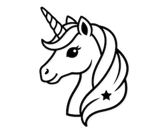 Cute Unicorn Head Svg Png: Minimalist Design For Cricut Projects