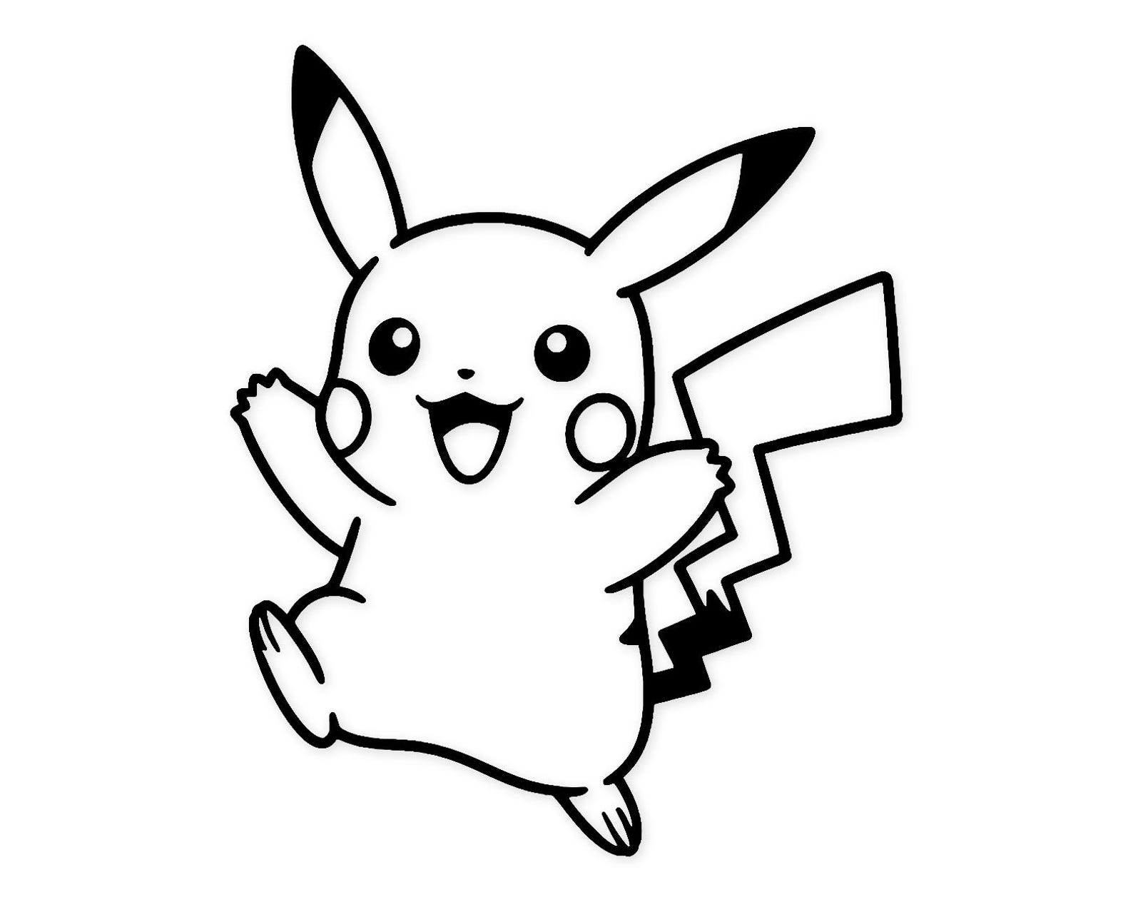 Line Vector Pikachu Pikachu Line Art Svg Png: Cut Ready Digital Design for Cricut ...