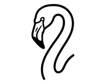 Simple Flamingo Outline Template, DIY Craft - Daycare Basic Clipart ...