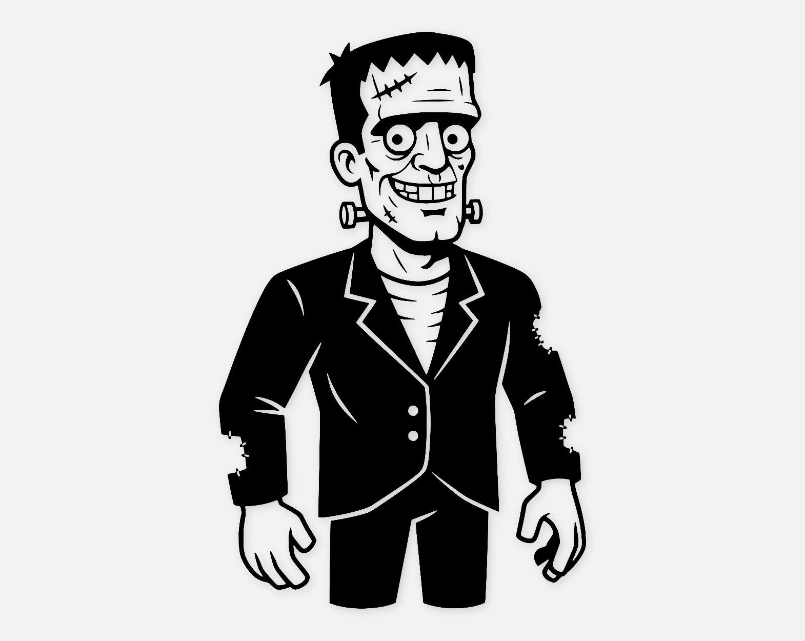 Frankenstein Monster Svg Png: Cute Cartoon Design for Crafts - Etsy