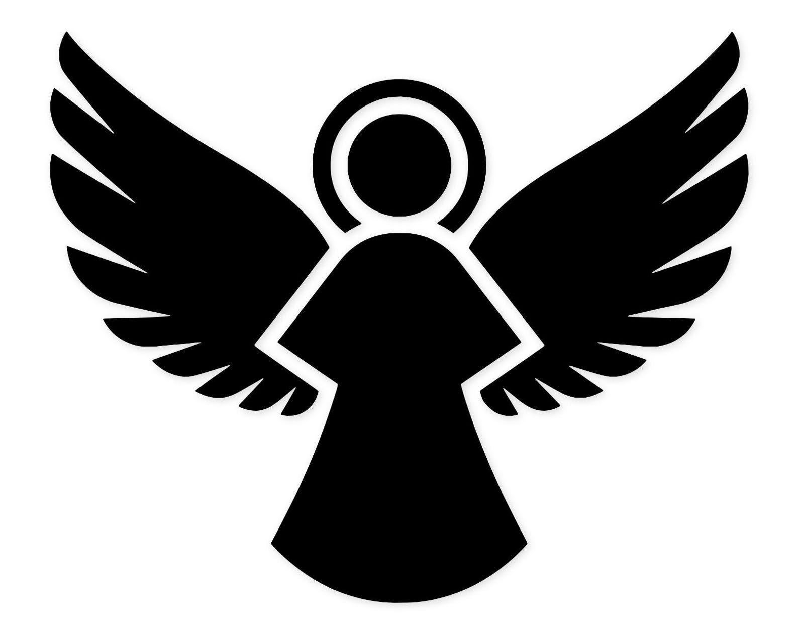 Simple Angel Icon Svg Png: Bold Outline Design for Crafts - Etsy