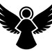 Simple Angel Icon Svg Png: Bold Outline Design for Crafts - Etsy