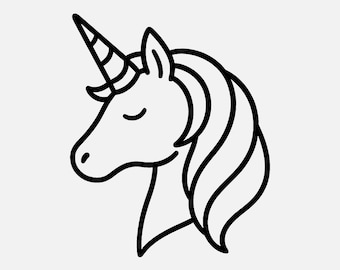 Lindo diseño digital de unicornio SVG y PNG para Cricut, silueta, scrapbooking y manualidades