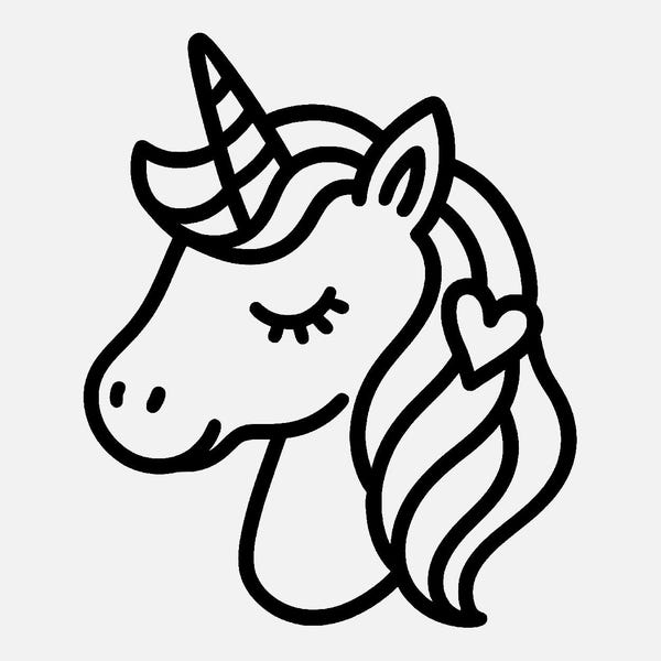 Cute Unicorn Face Svg Png Cut File For Cricut Silhouette