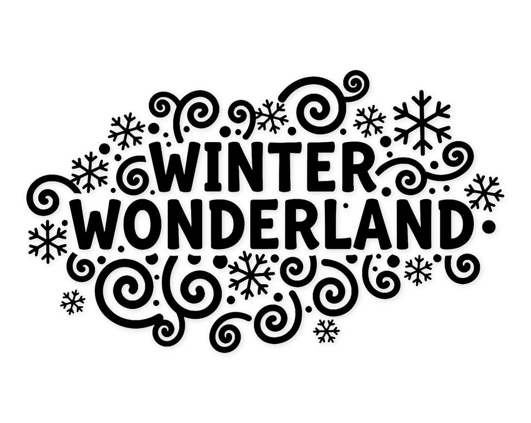 Winter Wonderland Typography Svg Png: Cut Ready Digital Design for ...