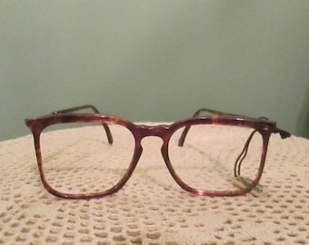 1970s Tortoise Eyeglasses Unisex Zagato Square Deadstock