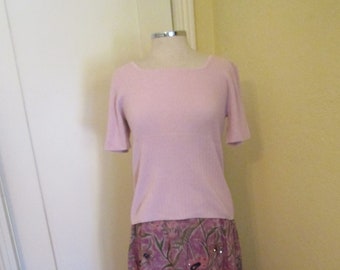 Vintage Pink Van Heusen Women Top Pullover S M